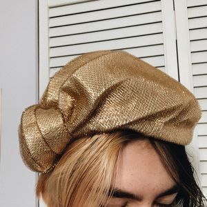 vintage golden hat